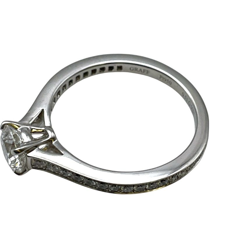 GRAFF Frame Round Diamond Engagement Ring in Platinum Pt950