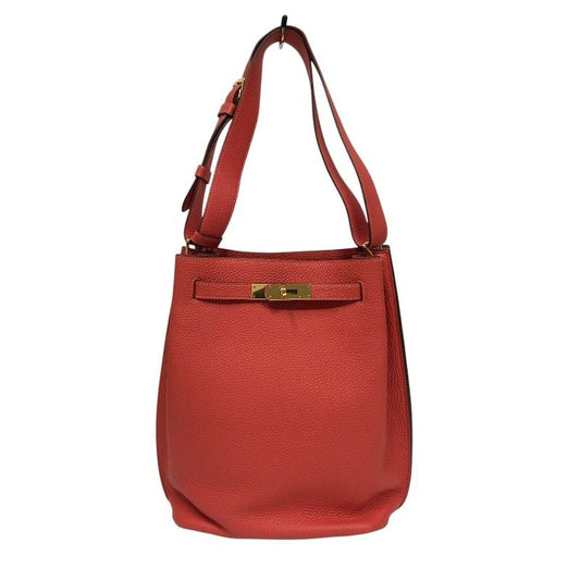 HERMES So Kelly 22 in Rouge Pivoine with Gold Hardware