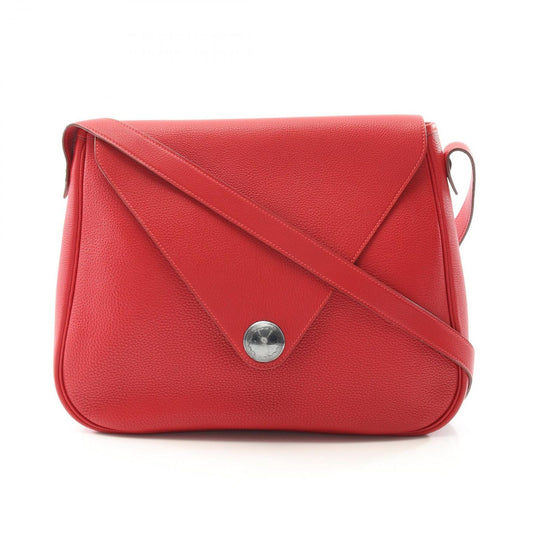 HERMES Christine Shoulder Bag in Vibrant Rouge Vif