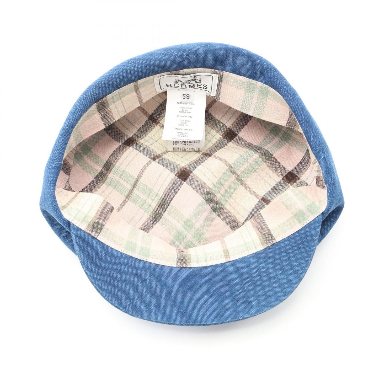 HERMES Denim Casquette Hat - Timeless Elegance in Blue