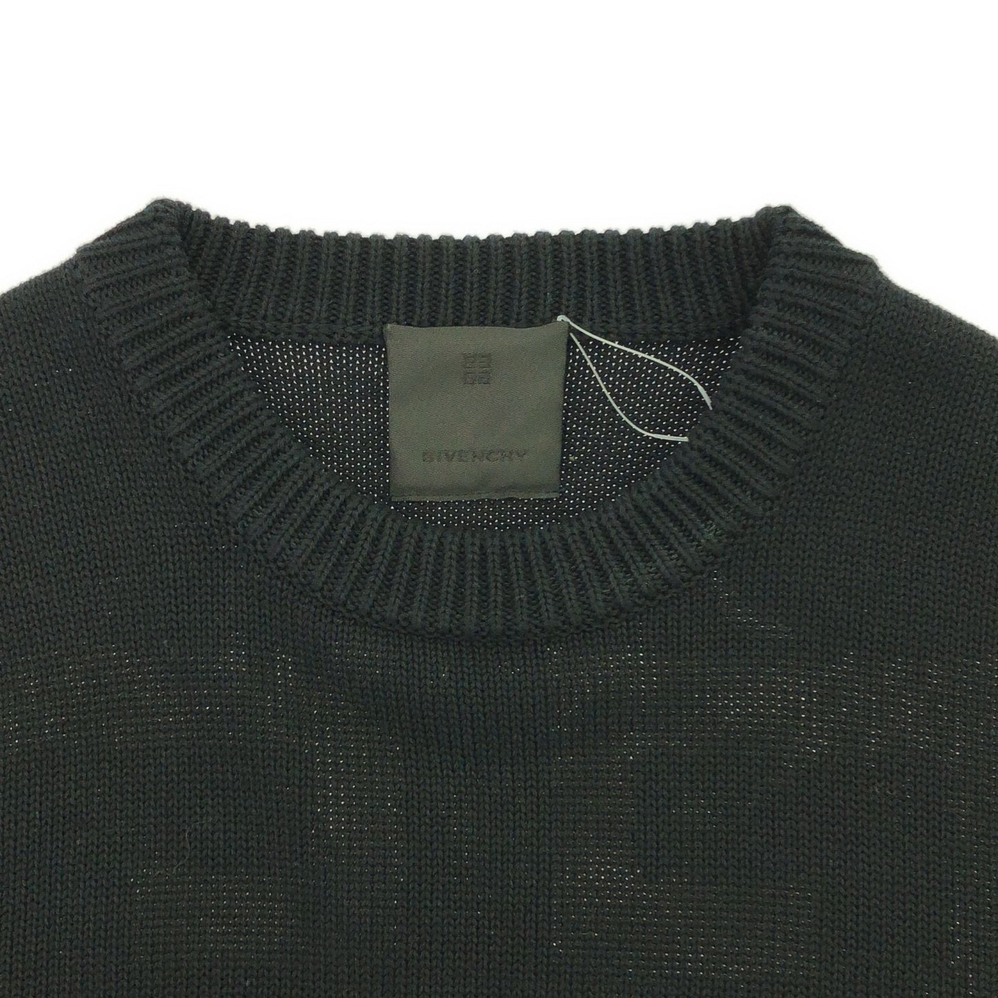 GIVENCHY Black Cotton Knit Sweater - Timeless Elegance