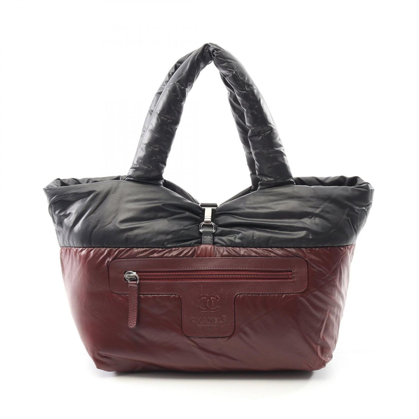 CHANEL Coco Cocoon Small Tote Bag - Black Nylon A48610