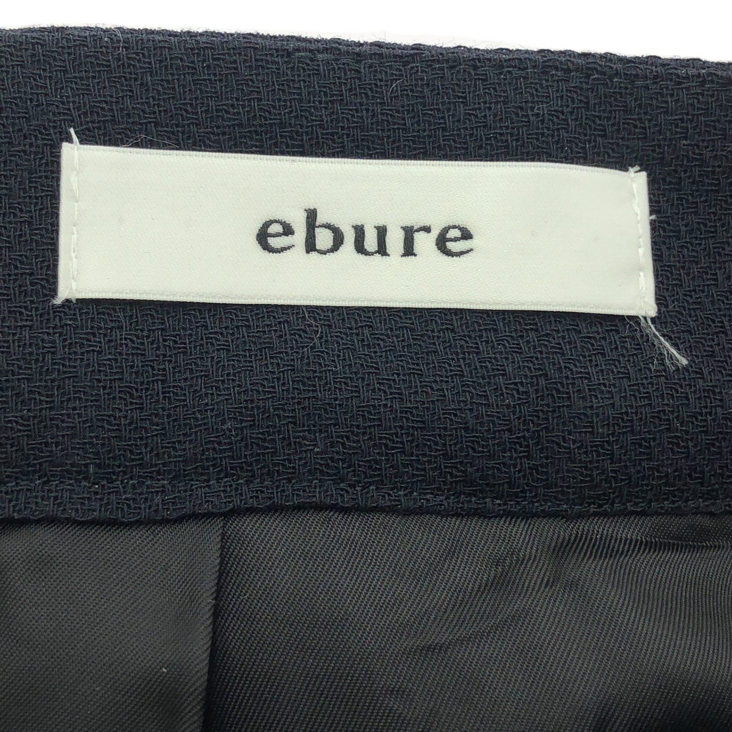 ebure Navy Wool Long Skirt - Timeless Elegance