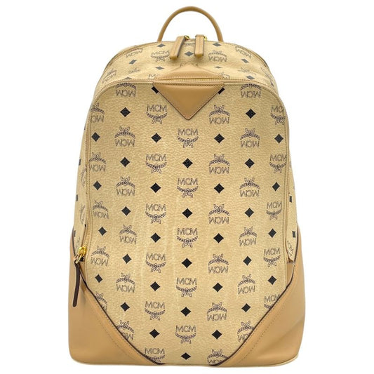MCM Visetos Beige Backpack - Luxury Men's Daypack
