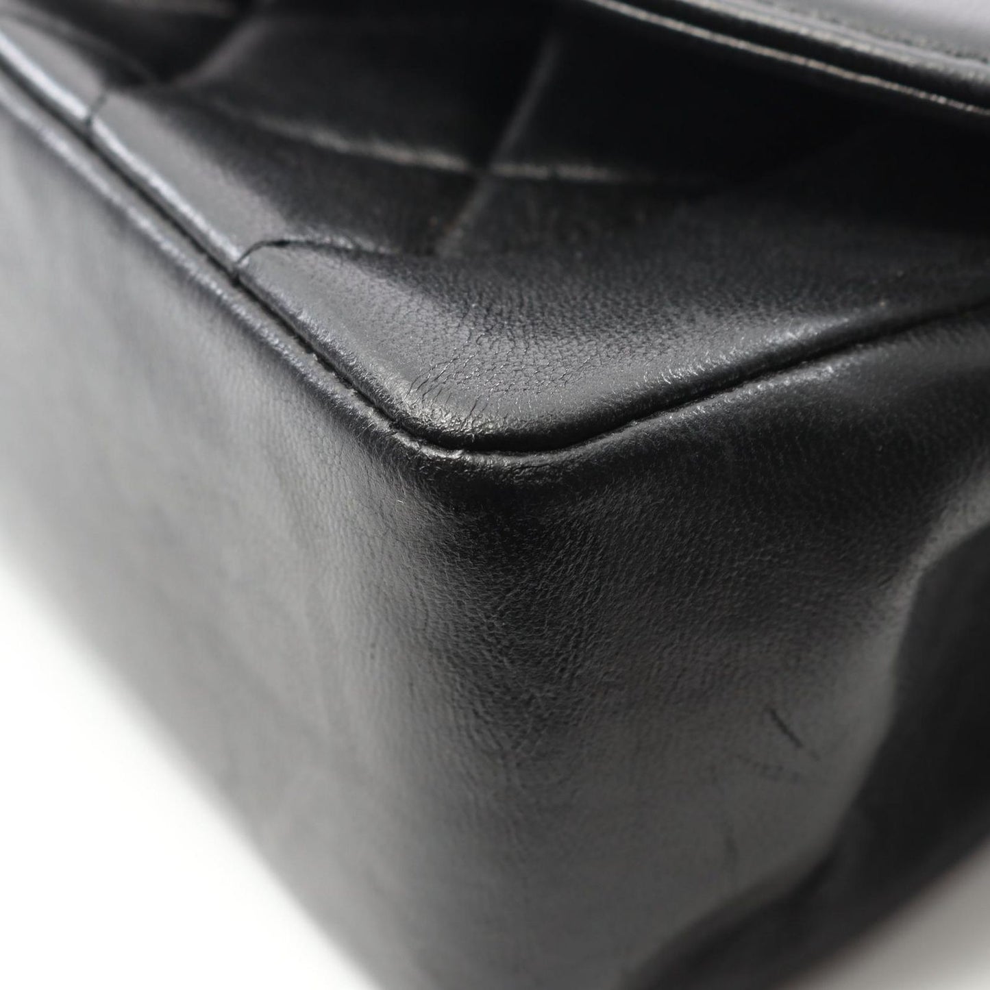 CHANEL Matelassé Diana Flap Shoulder Bag in Black Lambskin