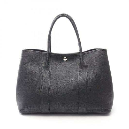 HERMES Garden Party PM Tote Bag in Black Leather - Timeless Elegance