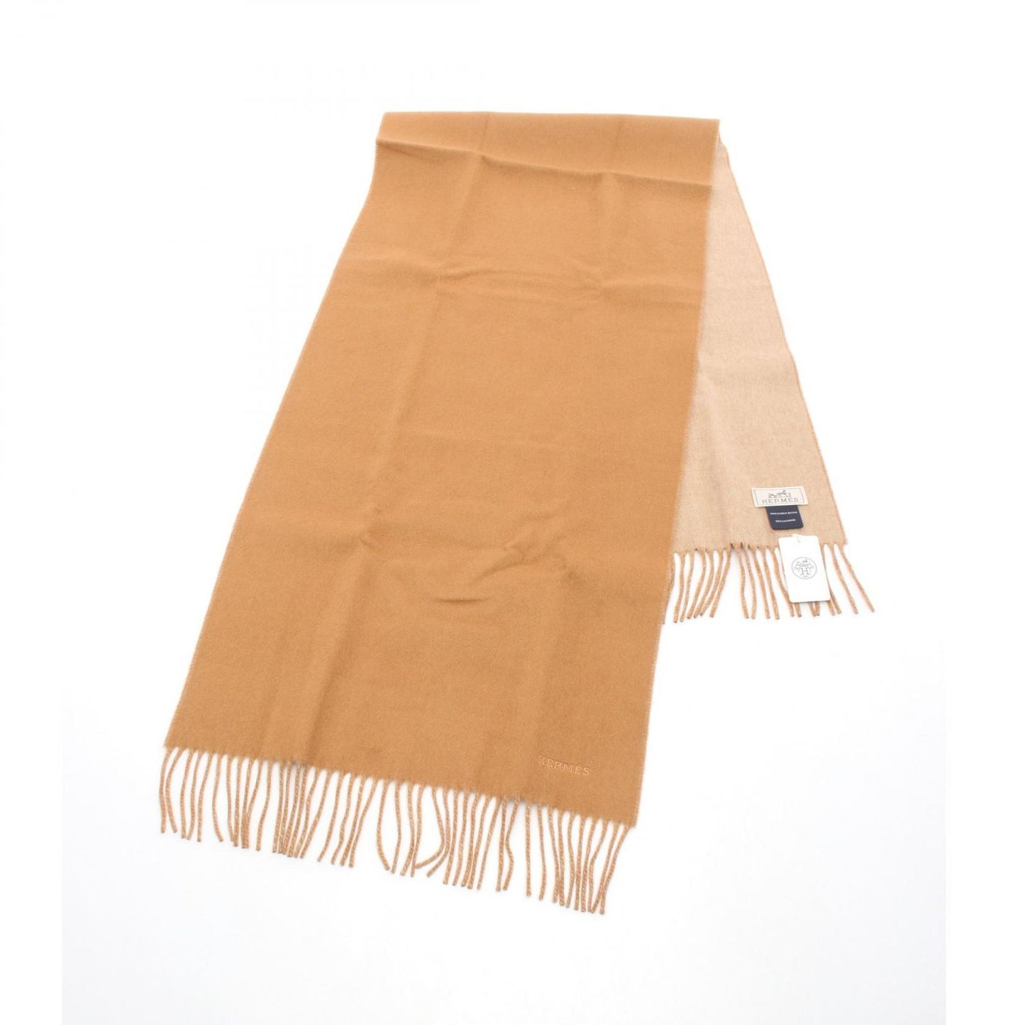 HERMES Recto Verso Cashmere Scarf - Unused Luxury Accessory