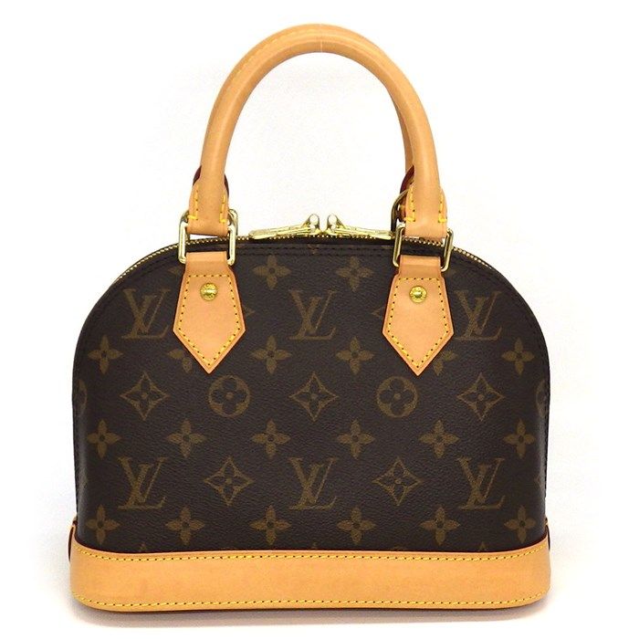 Louis Vuitton Alma BB Handbag - Monogram Canvas, Brown, Gold Hardware