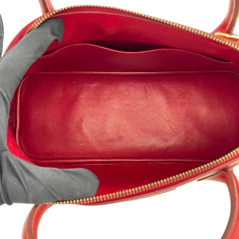 HERMES Bolide 31 in Rouge Vif with Gold Hardware - Timeless Elegance