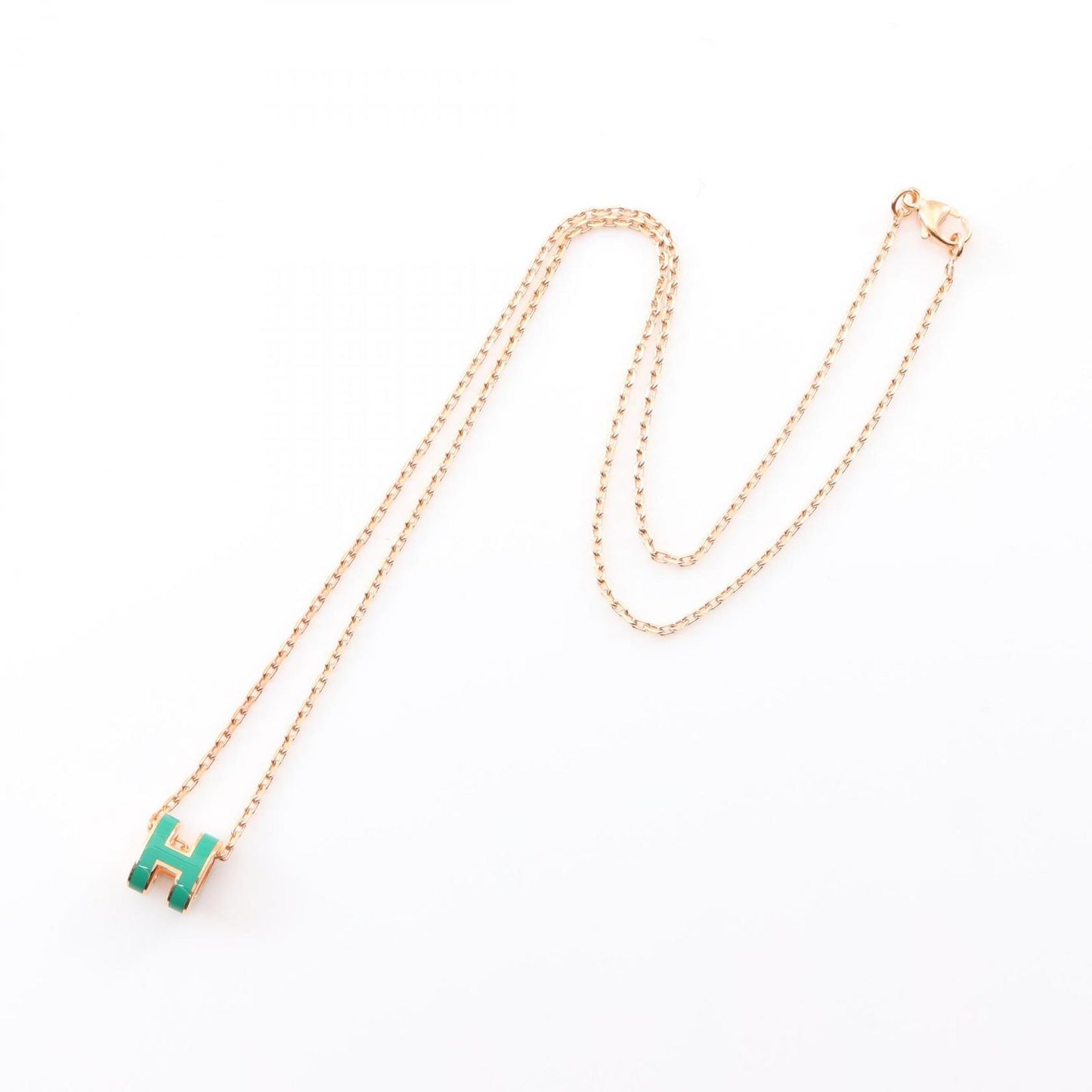 HERMES Mini Pop H Necklace in Gold Plated Finish - Exquisite Craftsmanship