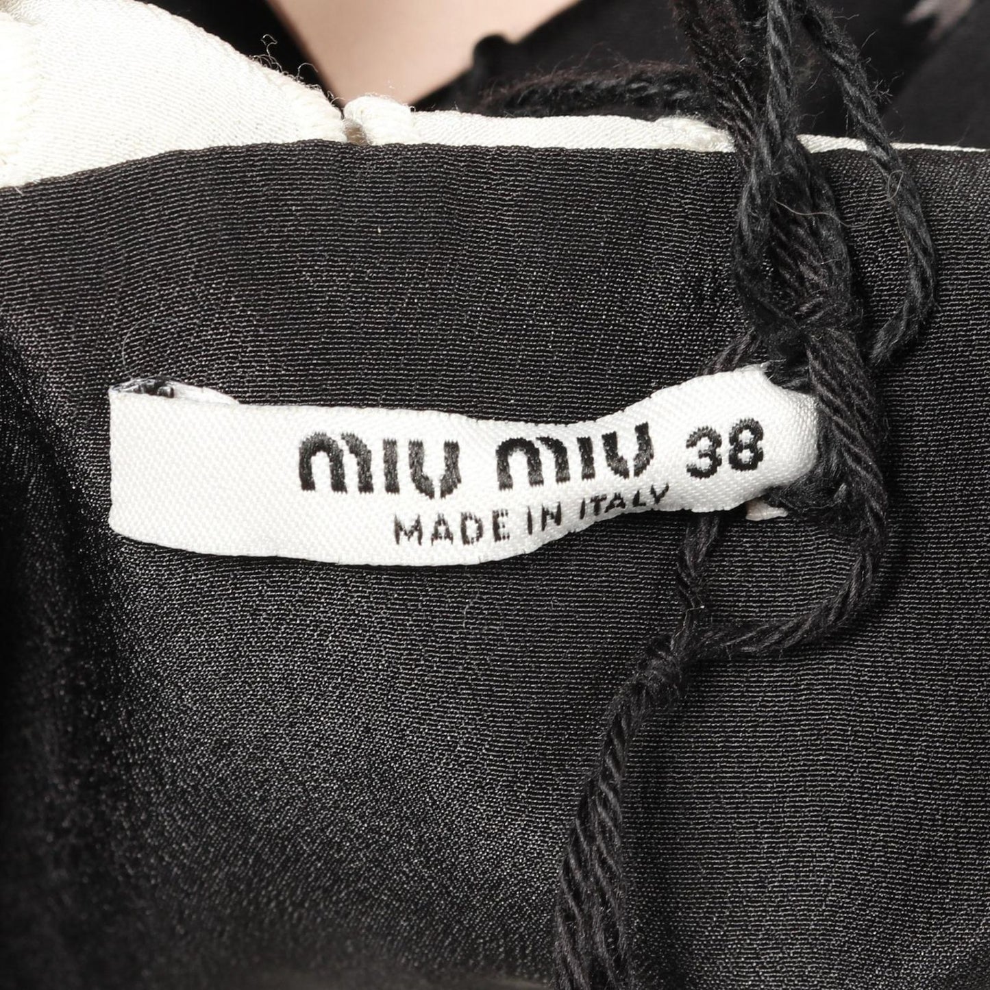 Miu Miu Silk Dress MF4068 in Elegant Black - Size 38