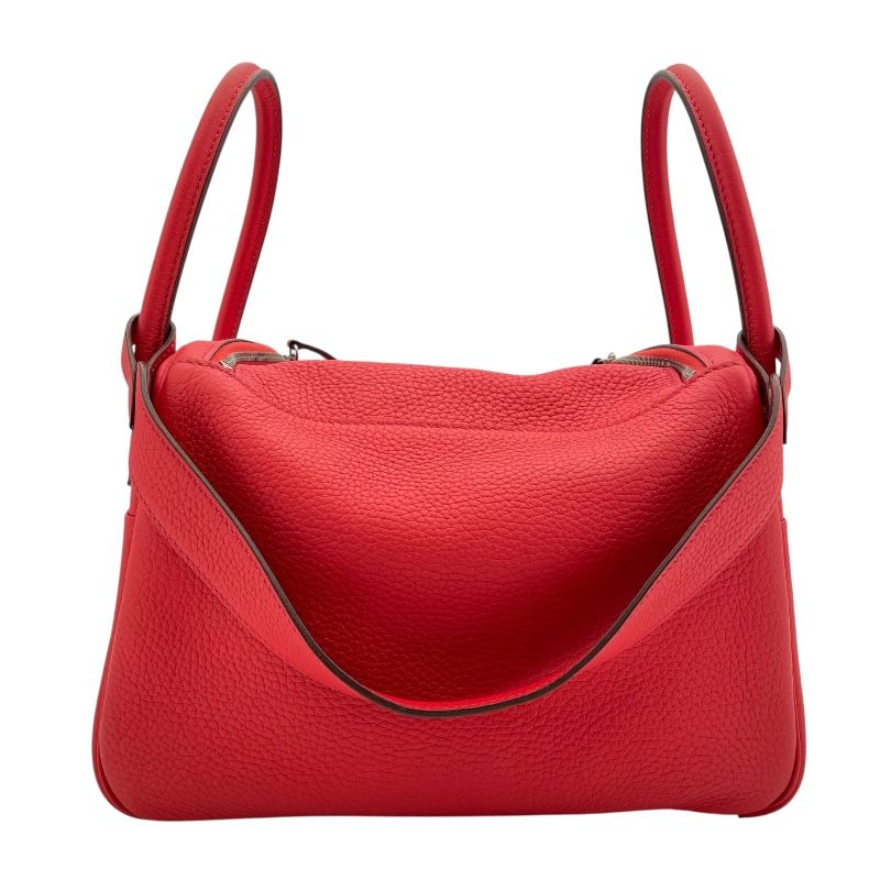 HERMES Lindy 26 Rouge Coo with Silver Hardware - Exquisite Craftsmanship