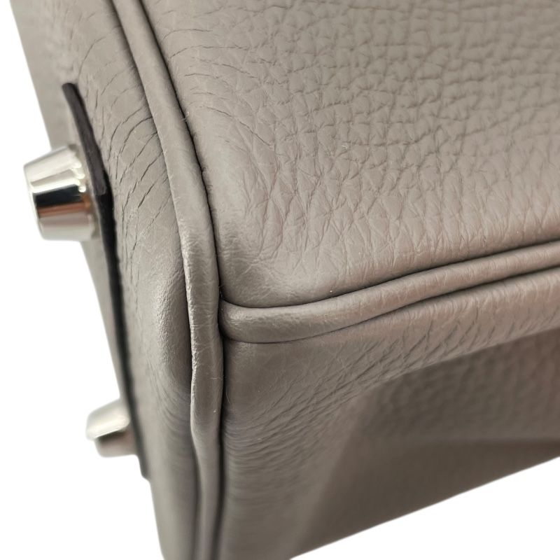 HERMES Birkin 25 U Stamp Etain/Silver Hardware Handbag