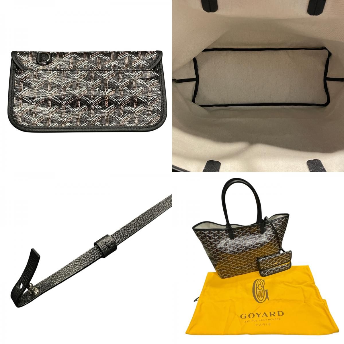 Goyard Saint Louis PM Black Canvas Unisex Handbag - Timeless Elegance