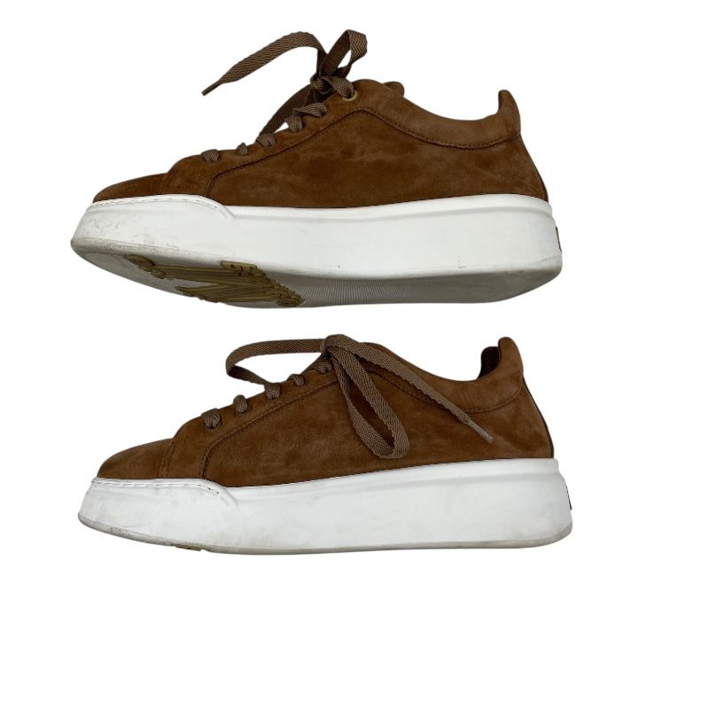 Max Mara MAXISF Suede Low-Cut Sneakers in Brown - Women's Luxury Footwear