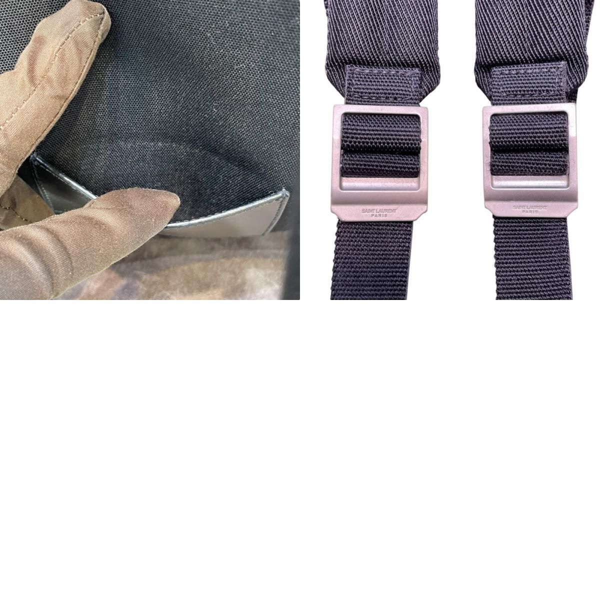 SAINT LAURENT Black Canvas & Leather Backpack - Timeless Elegance