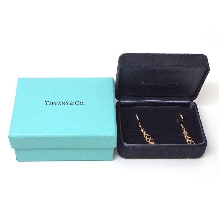 Tiffany & Co. Luce Drop Twist Spiral Hook Earrings in K18 Pink Gold