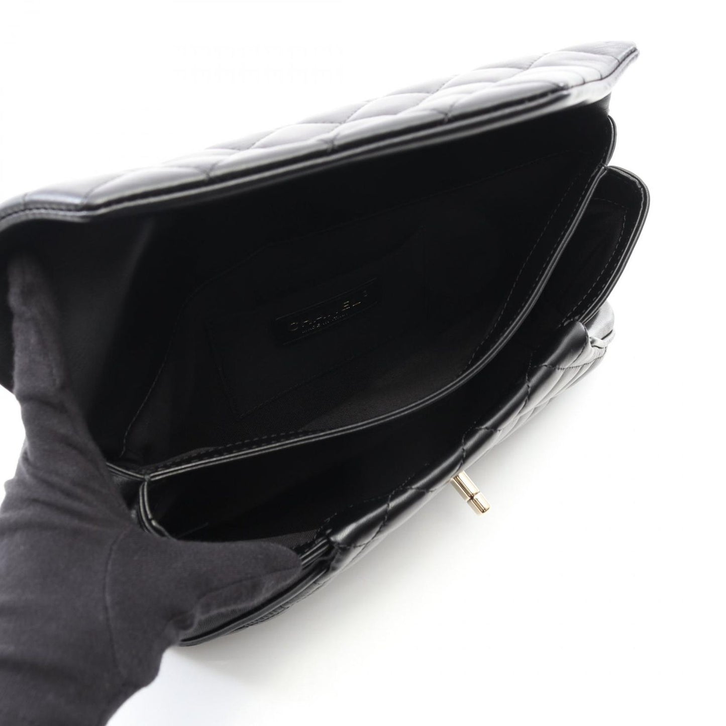 CHANEL Matelassé Clutch Bag in Black Lambskin - Timeless Elegance