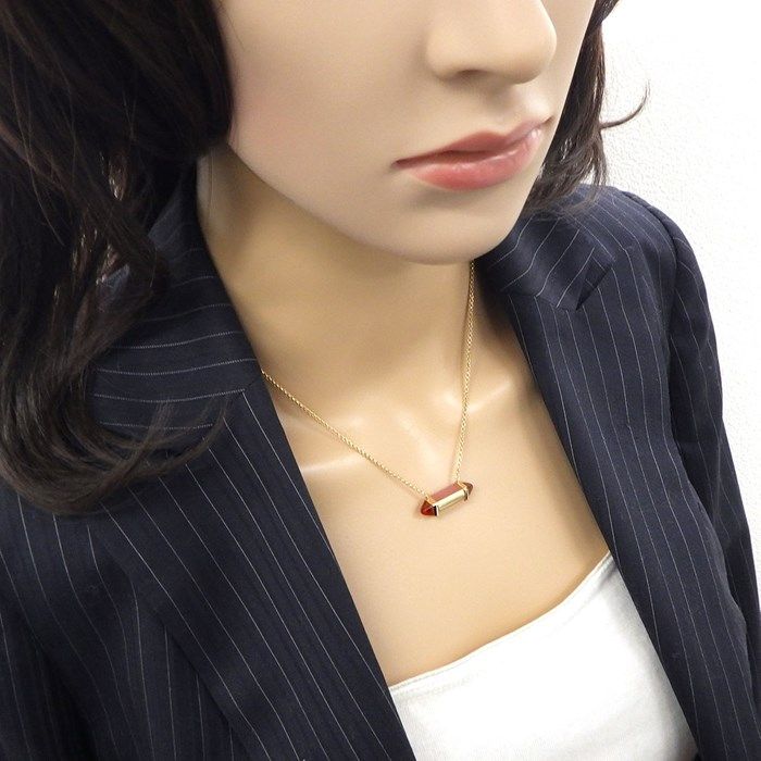 Cartier Le Berlingot Necklace in Pink Chalcedony & Garnet