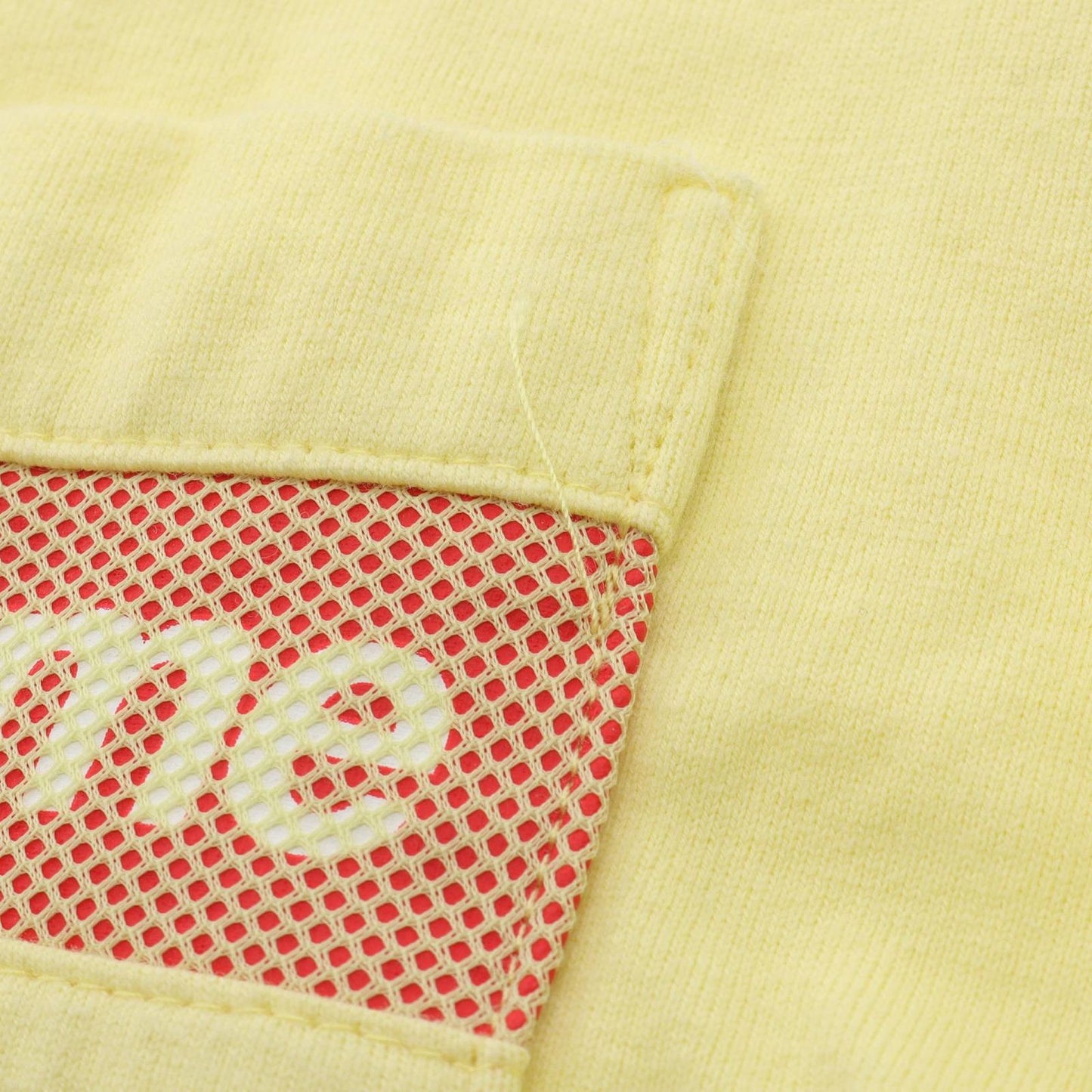 Supreme Mesh Stripe Pocket Tee - Exclusive Yellow Cotton Tee