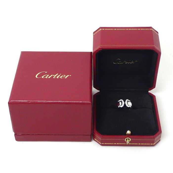 Cartier C2 2C Diamond Ring in 18K White Gold - Size 10