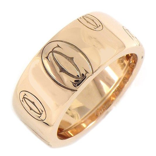 Cartier Happy Birthday LM C2 2C Logo K18PG Ring - Size 9