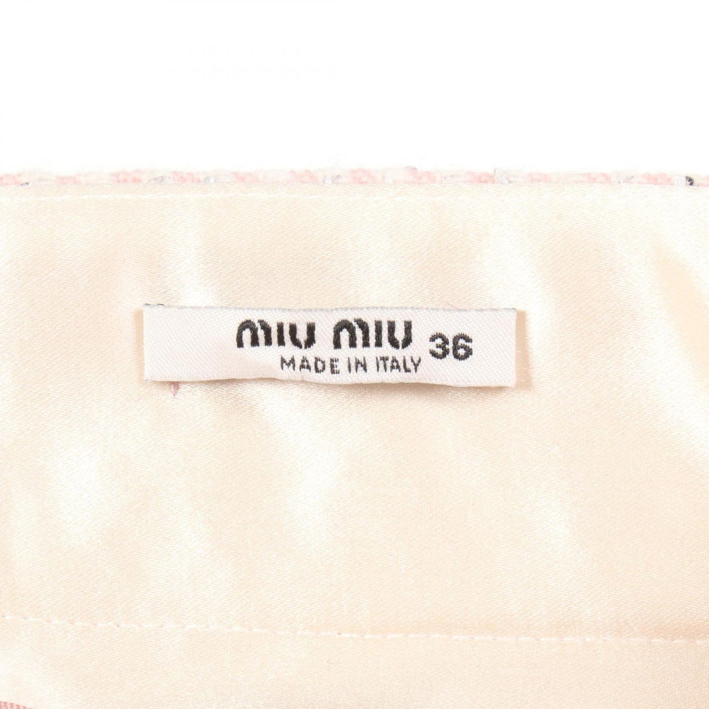 Miu Miu Tweed Skirt in Pink & White - Exquisite Wool Craftsmanship