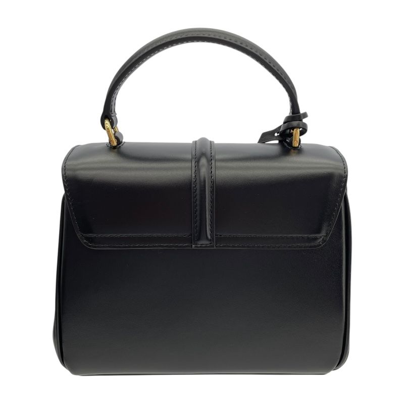 CELINE Mini Sais 197983 Black Leather Shoulder Bag - Timeless Elegance
