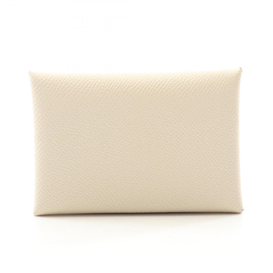 HERMES Calvi Duo Coin Case in White - Exquisite Craftsmanship