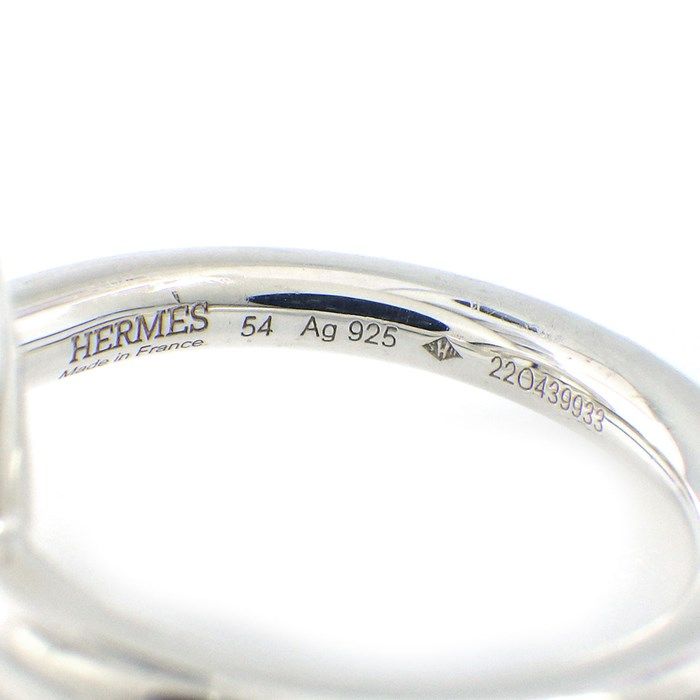 HERMES Échappé Toggle Clasp Ring in Silver 925 - Size 14