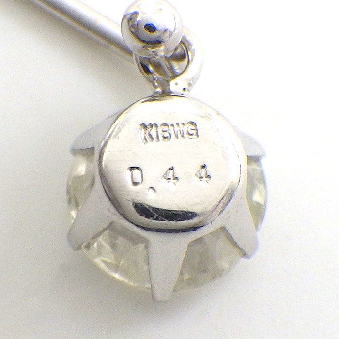 Elegant Diamond Drop Hook Earrings in K18 White Gold - 0.44ct