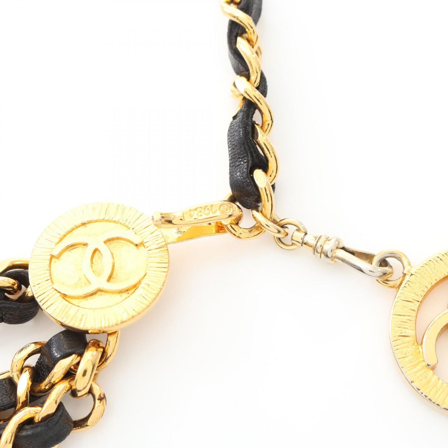 CHANEL Coco Mark Chain Belt - Timeless Elegance in Black & Gold