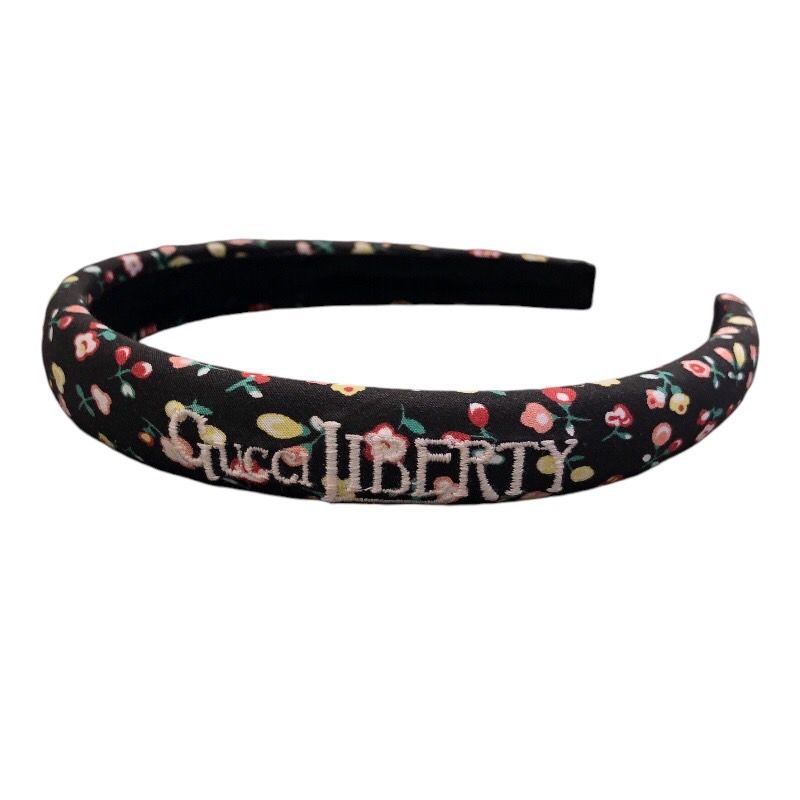 GUCCI Black Cotton Flower Headband - Exclusive LIBERTY Collaboration