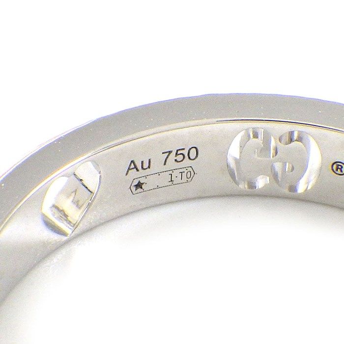 GUCCI Amore Heart Ring with Diamond in K18 White Gold