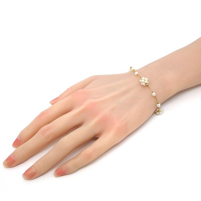 TASAKI Cluster Pearl Bracelet in K18 Yellow Gold - Exquisite Craftsmanship
