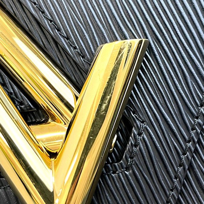 Louis Vuitton Twist MM Handbag in Black Epi Leather with Gold Hardware