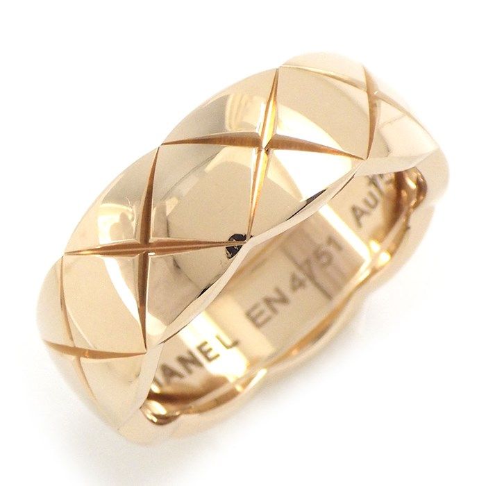 Chanel Coco Crush Medium Ring in K18 Beige Gold - Size 10