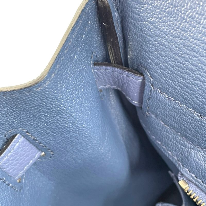 HERMES Birkin 30 C刻 Blue Brighton with Silver Hardware - Exquisite Craftsmanship