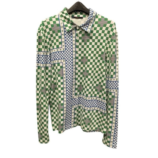 Louis Vuitton Pleated Slim Jersey Long Sleeve Shirt - Green XL