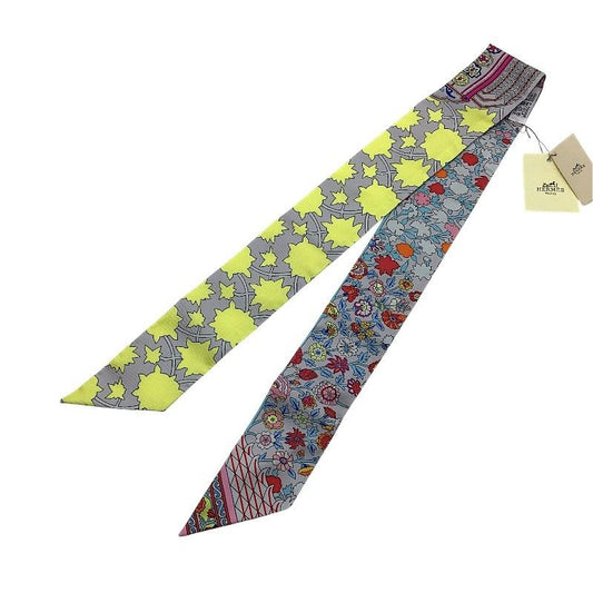 HERMES Twilly Tapis Persans Multicolor Silk Scarf - Exquisite Elegance