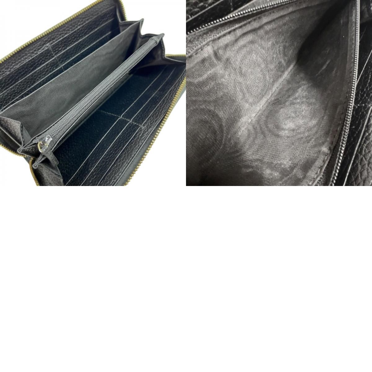 GUCCI Double G Zip Around Wallet - Black/Beige with Gold Hardware