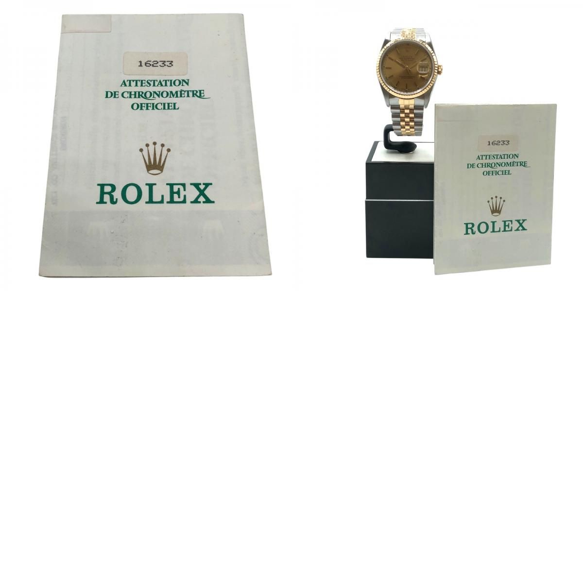 Rolex Datejust 16233 Yellow Gold & Stainless Steel Men's Watch