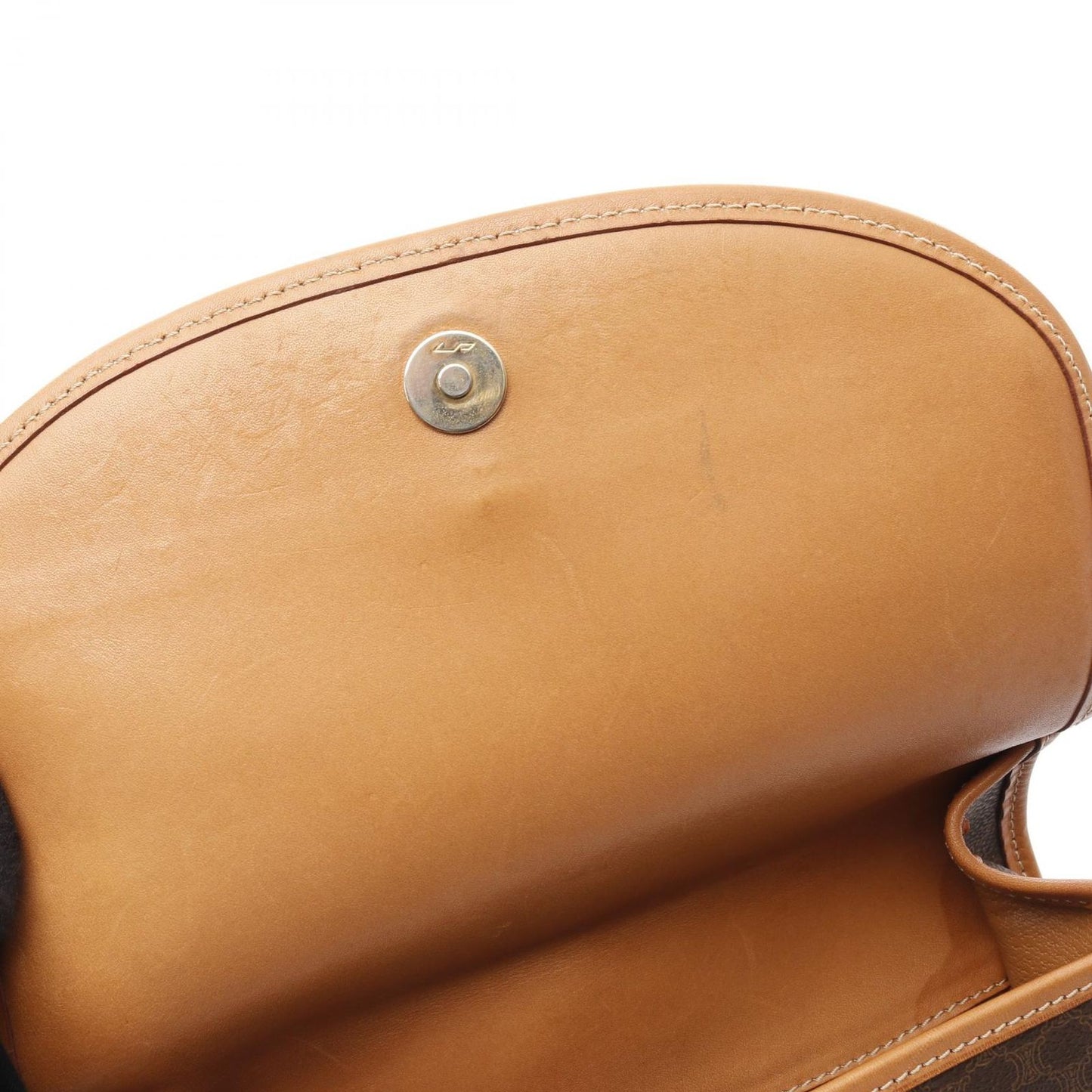 CELINE Macadam Shoulder Bag in Dark Brown PVC Coated Canvas