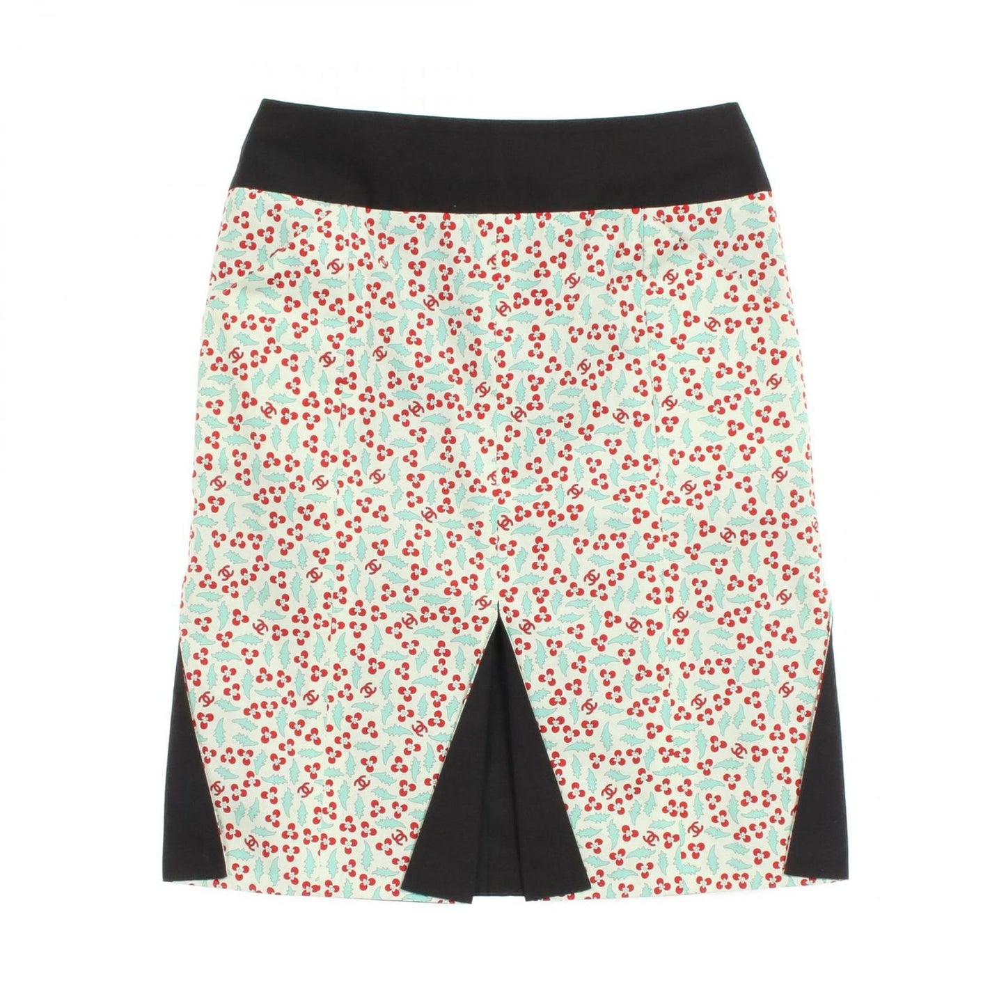 CHANEL Coco Mark Green Cotton Skirt - Timeless Elegance