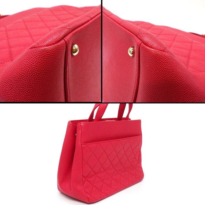Chanel Business Affinity Handbag A93750 in Red Caviar Leather