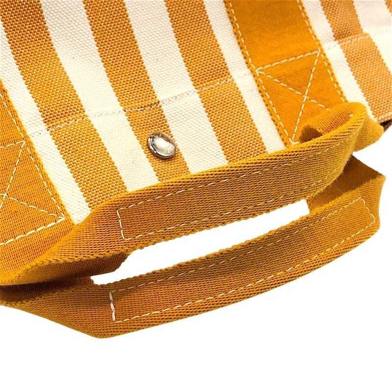 HERMES Cannes PM Tote Bag in Orange & White - Exquisite Cotton Craftsmanship