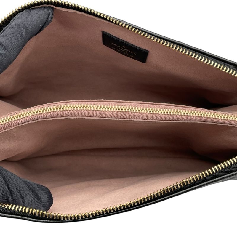 Louis Vuitton Pochette Coussin M57790 Noir Embossed Lambskin Shoulder Bag