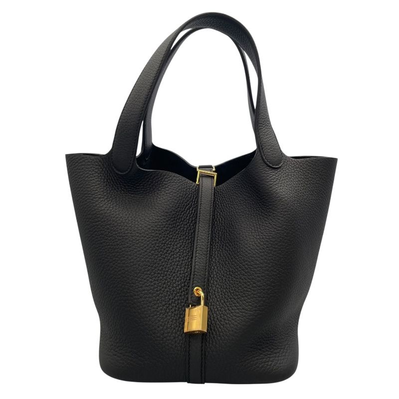 HERMES Picotin Lock MM Black with Gold Hardware - 2024 Edition