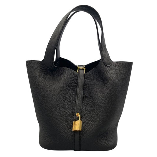 HERMES Picotin Lock MM Black with Gold Hardware - 2024 Edition