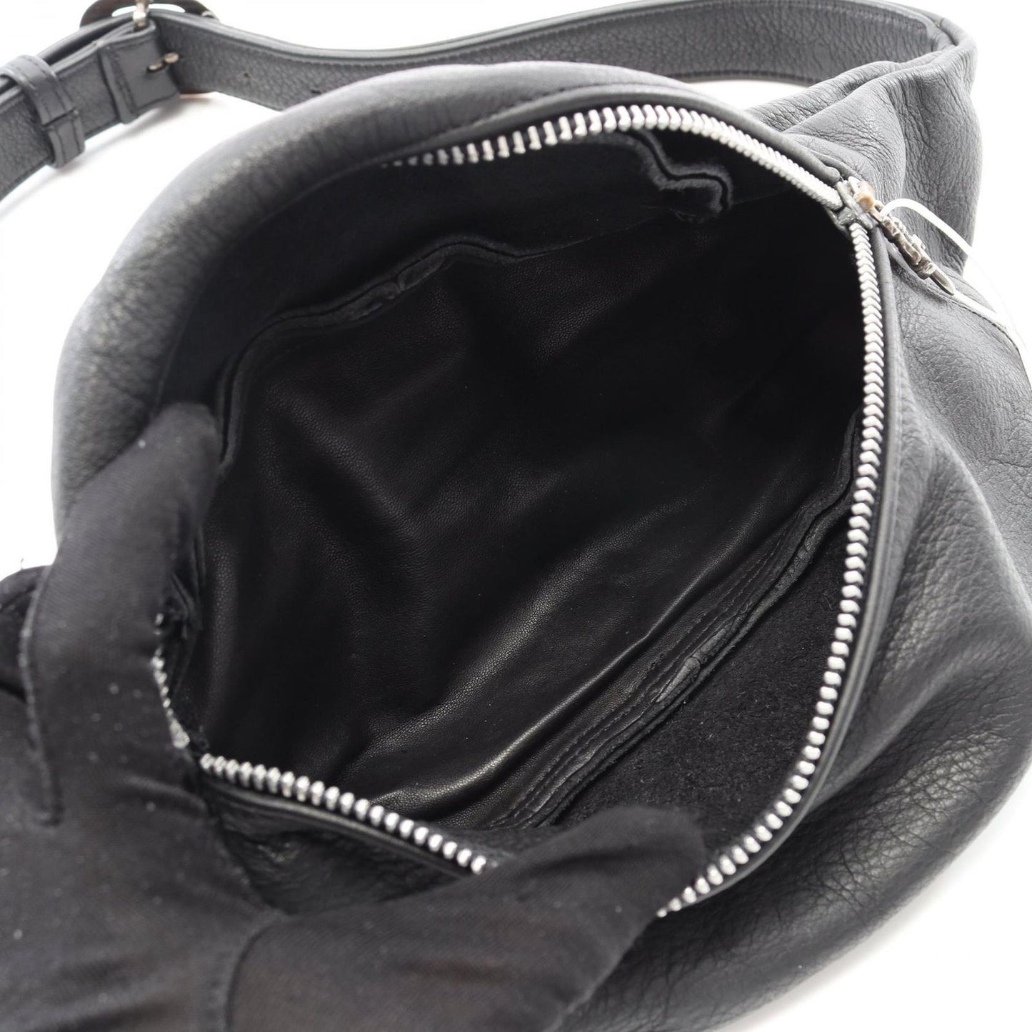 CHROME HEARTS Snut Pack Leather Waist Bag - Black